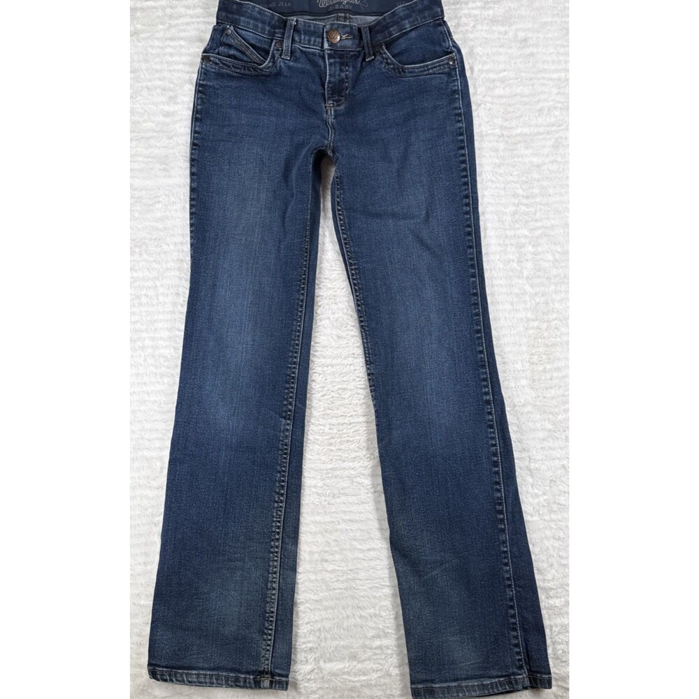 Wrangler Q-Baby Ultimate Riding Jeans Womens 3/4x33 Dark Wash Bootcut Western